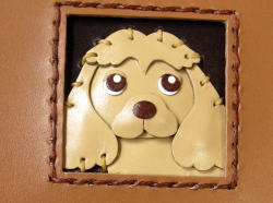 犬のブックカバー　アメリカン・コッカー―革小物の店machibouke―