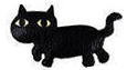 黒猫ブローチ