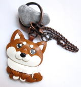 柴犬キーホルダー＋銅色チェーン