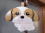 シーズークリーム色の犬キーホルダー